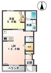 間取図画像 1LDK