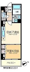 RiverPark門前仲町 1LDKの間取図画像