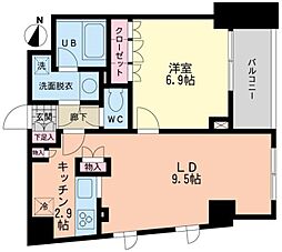 エスティメゾン哲学堂 1LDKの間取図画像