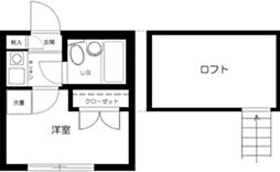 スカイピア葛西B棟 1Kの間取図画像