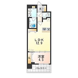 Osaka Metro御堂筋線 なかもず駅 徒歩6分の賃貸マンション 7階1LDKの間取り