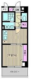 フォーチュンプレイス 1DKの間取図画像