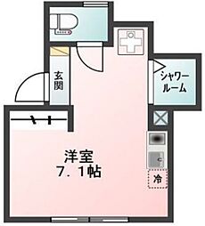 Glanz本駒込 3階ワンルームの間取り
