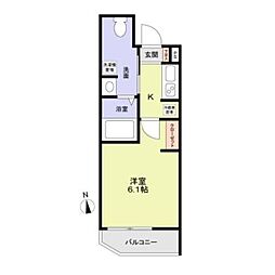 グランレジデンス 202 2階1Kの間取り