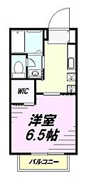 JR中央線 八王子駅 バス9分 道の駅滝山入口下車 徒歩6分の賃貸アパート 2階1Kの間取り