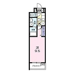 ガルデニア2 1Kの間取図画像