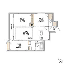 Canon Verde 3LDKの間取図画像
