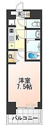 Osaka Metro中央線 朝潮橋駅 徒歩3分の賃貸マンション 6階1Kの間取り