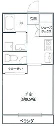 ソル・パティオ 1Kの間取図画像