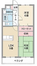 GRANDEUR 2LDKの間取図画像
