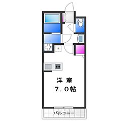 WESTLANDK ワンルームの間取図画像