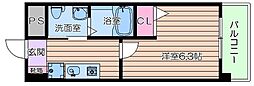 SWISS梅田東 1Kの間取図画像