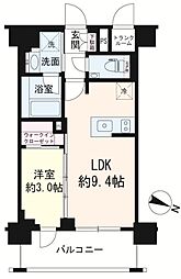 パレステージ茅ヶ崎2 1LDKの間取図画像
