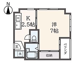 M'sスクエア 1Kの間取図画像
