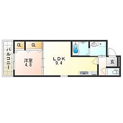 フジパレス淡路5番館 1LDKの間取図画像