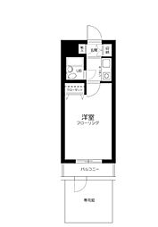 ライオンズマンション渋谷本町 1Kの間取図画像