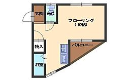 リバーハイツ ワンルームの間取図画像