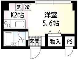 アクシス藤が丘 1Kの間取図画像