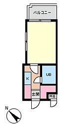 ウインベル新小岩2 1Kの間取図画像
