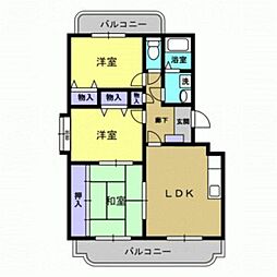 エトアール 2階3LDKの間取り