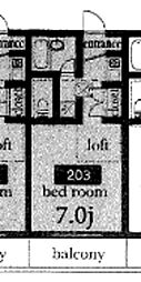 フラットウイル ワンルームの間取図画像