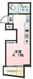 Glanz栄町 1階ワンルームの間取り