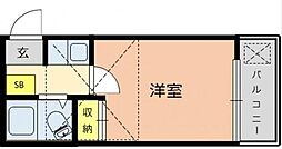 レジデンス狛江1 1Kの間取図画像