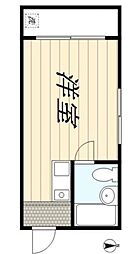 メゾン・ド・シェリュバン 4階ワンルームの間取り