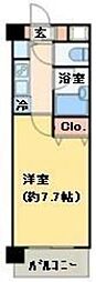 ラグジュアリーアパートメント両国 1Kの間取図画像