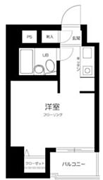 トーシンフェニックス西新宿5丁目弐番館 ワンルームの間取図画像