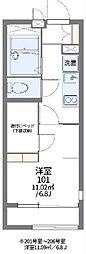 レオパレスVictoire 1Kの間取図画像