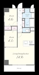BELAIR川口元郷 2LDKの間取図画像