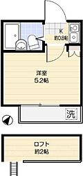 ケヴァントハウス 1Kの間取図画像