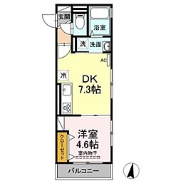 サンハイツパート11 1DKの間取図画像
