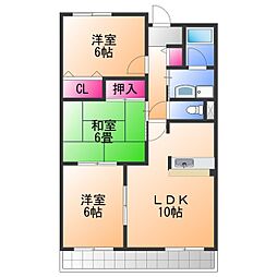 セピアコートタナカ 3LDKの間取図画像