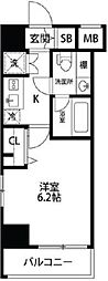 メイクスデザイン清澄白河アジールコート 1Kの間取図画像