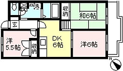 パーシモンズヒル南生田 3DKの間取図画像