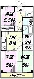 グリーン・ガーランド所沢2号館 3SDKの間取図画像