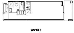 東京メトロ千代田線 乃木坂駅 徒歩7分の賃貸マンション 3階ワンルームの間取り