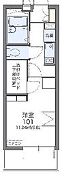 レオパレス岸町 1Kの間取図画像