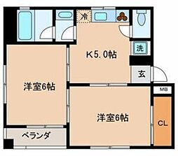 ファミール・コアメゾン 3階2Kの間取り