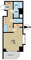 ドゥーエ東陽町 1Kの間取図画像