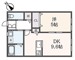 Ｌａ　Ｌｕｃｅ 1階1LDKの間取り