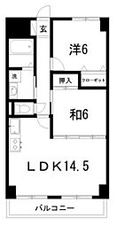 リップル・ガーデン1 2LDKの間取図画像