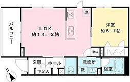 キャステロ蘆花公園 1LDKの間取図画像