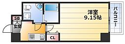 セレニテ新大阪弐番館 15階1Kの間取り