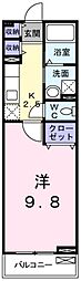 ビッグウエスト 1Kの間取図画像