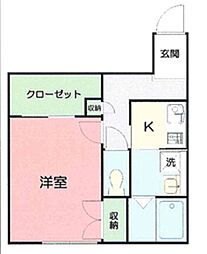 HALEIWAヴィレッジ 1Kの間取図画像