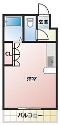 アークトレード太宰府 ワンルームの間取図画像