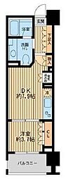 ニューシティアパートメンツ芝公園 1DKの間取図画像